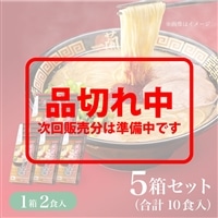 一蘭ラーメン 博多細麺ストレート(2食入)×5箱 (計10食)
