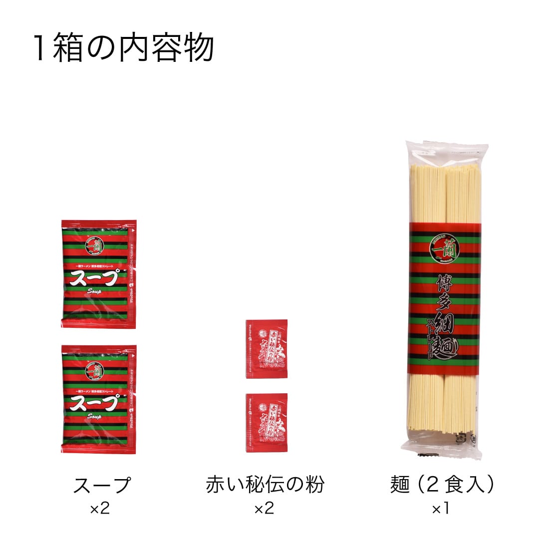 一蘭ラーメン 博多細麺ストレート(2食入)×5箱 (計10食)