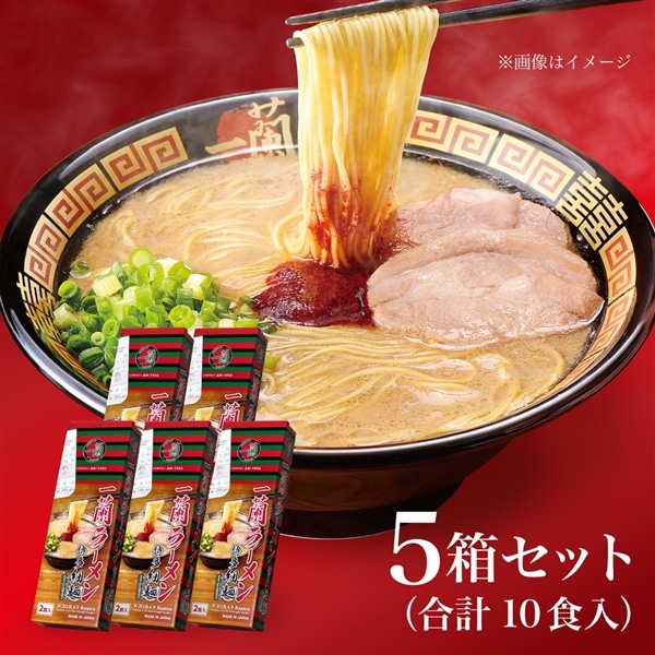 ＜＋300pt＞一蘭ラーメン　博多細麺ストレート(2食入)×5箱 (計10食)